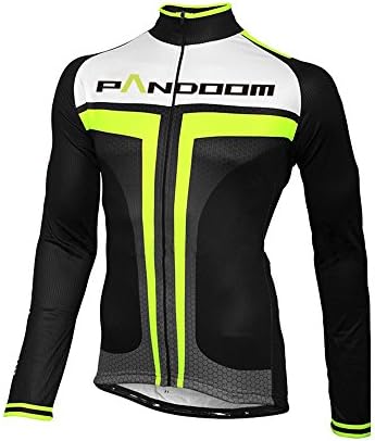 PANDOOM Outdoor Sports Mens Breathable Cycling Long Sleeve Jersey Bike Jersey