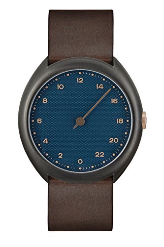 slow O 14 - Dark Brown Vintage Leather, Anthracite Case, Blue Dial Analog Leder Dunkelbraun slow O 14 slow O 14 - Dark Brown Vintage Leather, Anthracite Case, Blue Dial Analog Leder Dunkelbraun slow O 14