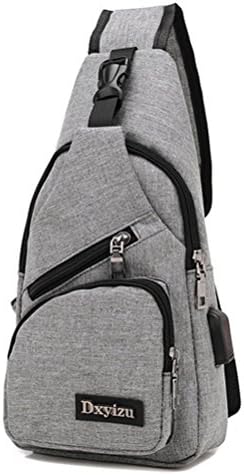 FuCaiLai Anti Theft Sling Bag Crossbody Chest Bag Shoulder Backpack Multipurpose Daypacks with USB Charging Port for School Cycling Hiking Camping Sports Travelling