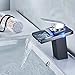 Produktbild Auralum® LED Wasserhahn Wasserfall Led Glass Waschtischarmatur mit RGB 3 Farbewechsel Beleuchtung Bad Armatur Einhebelmischer für Badezimmer Waschbecken WC