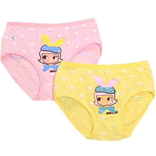 Set of 2 Cute Girls Underwears Children Modal Underwears Briefs(Sweet Star)