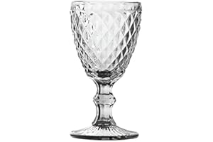 VIDRIOS DE LEVANTE Copa Sidari de Cristal Transparente 350 ml – Set de 6 Copas Elegantes y Resistentes – Apta para Agua, Vino o Refrescos