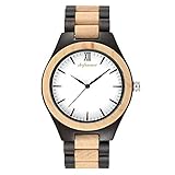 Celucke Herren Damen Armbanduhr Quarz Uhr mit Holz-Armband, Männer Uhren Holzuhr Natur-Holz Business Herrenuhr Minimalistische Klassisch Analoguhr