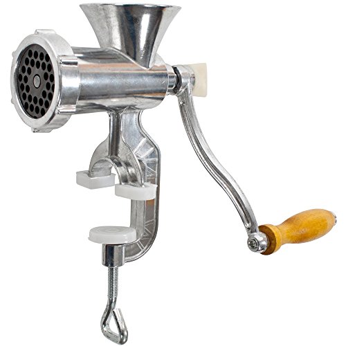 TecTake Fleischwolf Aluminium manuell Zerkleinerer mit Handkurbel – diverse Größen – (Größe 5 (Nr. 400593)) - 4