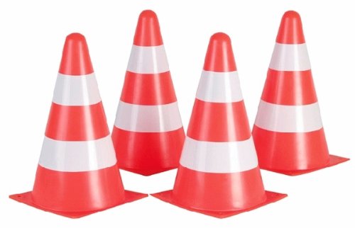 Preisvergleich Produktbild Pylonen orange / weiß Inhalt: 4 Stück