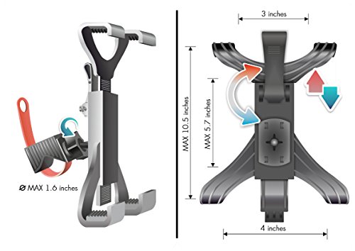 Lavolta iPad Tablet-Halterung für Heimtrainer, Crosstrainer, Laufband, kompatibel mit Tablets 7 bis 11 Zoll, iPad Pro, Air, Retina, Samsung Galaxy Tab, Note, Lenovo Yoga, Kindle Fire - 6
