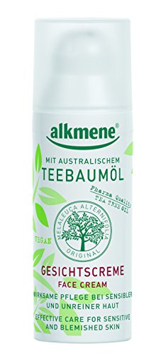 Alkmene Teebaumöl Gesichtscreme - wirksame Pflege bei sensibler und unreiner Haut 50ml