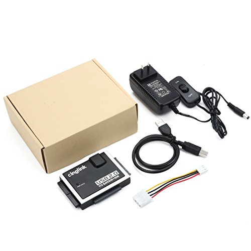 [GS/CE Certified Power Supplier] Cinolink® USB 2.0 to Sata and IDE Hard Drive Adapter Universal 2.5/3.5/5.25 Drives; with 3 Feet (0.9 Meters)USB 2.0 Cable … - 9
