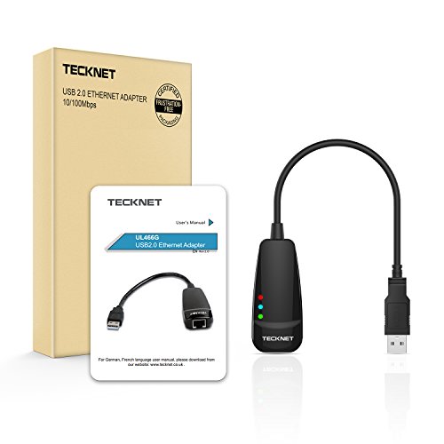TeckNet® USB 2.0 auf RJ45 Gigabit Ethernet Adapter, Unterstützt 10/100 bit Ethernet - 6