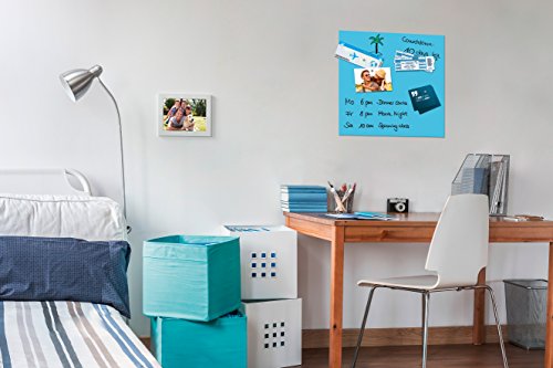 Be!Board B1103 Glas-Magnettafel blau, 45 x 45 cm – 6 Farben möglich - 6