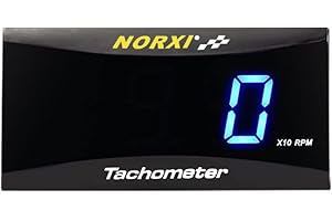 NORXI Contagiri Digitale Universale Tachimetro Moto Tachimetro Automobile Tachimetro Elettronico Impermeabile (Blu)