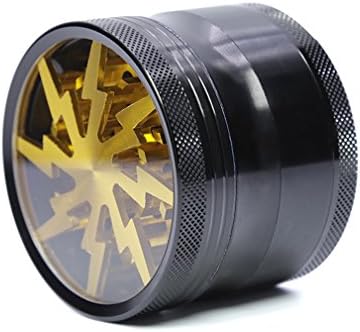 SZHTSWU Grinder for Spice New Style 4 Layers Aluminium Alloy Herb Grinder with Pollen Scraper, Gold