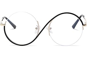 SuBeriYi Cosplay Eyewear, Alleyon Witch Costume Glasses Metal Frame Round Glasses Witch Cosplay Eyeglasses