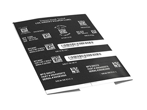 Preisvergleich Produktbild Emerson Waffenaufkleber / Aufkleberset für Airsoftwaffen, Modelle, Battledisplay - Auswahl 1