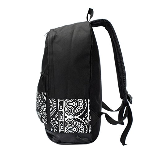 FakeFace Damen Mädchen Canvas Rucksack Schulranzen Schulrucksack für High School Campus Uni Outdoor Reise - 8