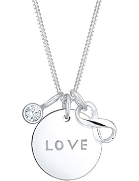 Elli Halskette Wordings Infinity Swarovski Kristalle