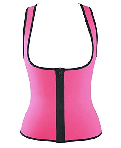 DODOING Damen Zipper Sport Waist Cincher Training Sport Korsage Korsett Corsage Schwitzen Sauna Neopren Weste Tank Top für Gewichtsverlust - 2