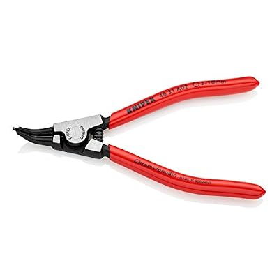 KNIPEX 46 31 A02 Pince pour circlips pour circlips extérieurs d'arbre coudées à 45° noire atramentisée gainées en plastique 130 mm