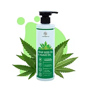 Careberry Hemp Seed Oil & Agave Oil Moisturizing Shampoo, For Damaged & Stressed Hair, Ayush Certified Ayurvedic, Sulphate & Paraben Free 300ml