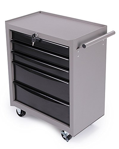 Ondis24 Werkstattwagen Werkzeugwagen abschließbar mit 5 Schubladen mit Lenkrollen unbestückt - 2