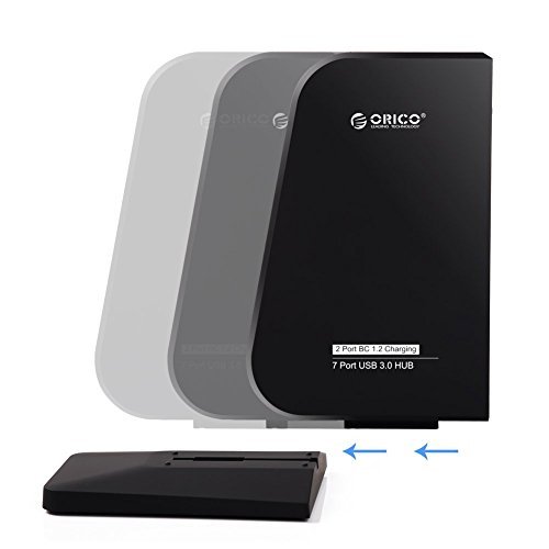 ORICO Powered Multifunktions-USB 3.0 7-Port Hub mit 2 x BC1.2 Ports für Daten-Sync und Lade-Tablets und Smartphones - 5