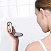 Bornku Compact Mirror B10 Magnifying Mirror Vanity Pocket Makeup Mirror Double Sided Mirrors with 10x Magnification for Birthday, Wedding, Anniversary Gift - Matte Black