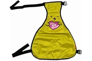 MUDLESS Waterproof Dog Belly Vest, Lightweight Breathable Outdoor Indoor - Clean & Dry in Rain Snow Mud (Yellow, Let's Go, S)