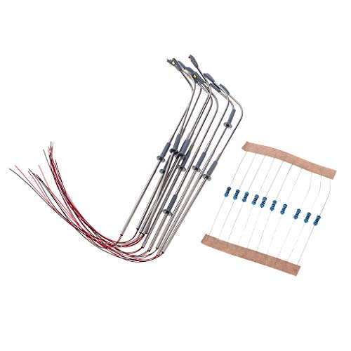 Preisvergleich Produktbild Fenteer 10er-Set1 / 100 Straßenlaternen Straßenlampe Straße Lampe Eisenbahn Zubehör - Weißes Licht