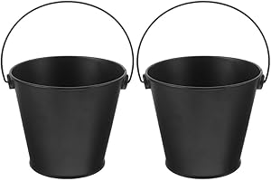 UPKOCH Cubeta Recoge Grasa para Barbacoa De Hierro Portátil 2 Piezas 2.2X2.2X1.57 Pulgadas Accesorios Barbacoa para Camping Y Uso Exterior Fácil De Limpiar