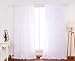 Produktbild GWELL Supersanft Weiß Volant Gardine Transparent Voile Vorhang Schal mit Ösen TOP QUALITÄT für Wohnzimmer Schlafzimmer