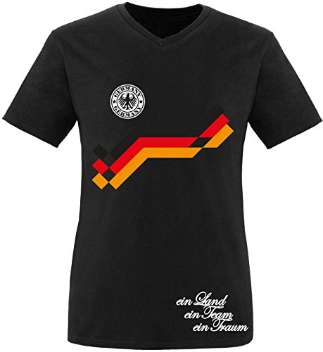 Luckja EM 2016 Deutschland Trikot Wunschname und Wunschnummer Herren V-Neck T-Shirt