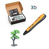 Puerto USB: el lápiz 3D puede conectarse a energía móvil, computadora, computadora portátil, conveniente para dibujar en interiores y exteriores. (Asegúrese de que la corriente es 5V / 2A)