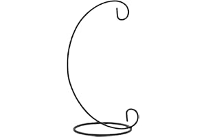 Dualoai Pied Stable pour Carillon à Vent Support Métallique Décoration Mariage Fête Intérieur Extérieur, Noir 33 Cm