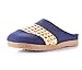 Produktbild Unisex Slip On Slipper Wohnungen Feuchtigkeitstransport Flachs Sandale Gummi Sohle Pantoletten Innen-Schuhe, blue-men