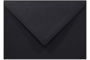 Netuno 100 enveloppes noires rabat pointu C6 114x162 mm Rainbow 80g enveloppes colorées décoratives pour lettres invitations funérailles Noël cartes de voeux anniversaire fêtes cartes postales