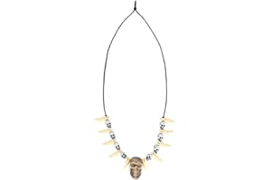 Boland 74185 - Halskette Totenkopf Zahn, Halsband für Karneval und Halloween, Modeschmuck, Kostüm Zubehör