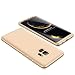 Produktbild FHXD Kompatibel mit Samsung Galaxy S9 Hülle Stoßfest 360° Schutzhülle Schutz Case Cover [Displayschutzfolie] Ultra Dünn Anti-Kratzen 3 in 1 Handyhülle MEHRWEG-Gold