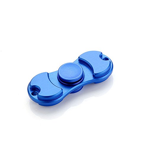 Spinner Fidgets Toy Metal EDC Sensory Fidget Spinner Hands Ceramic bearing Kids/Adult Funny Anti Stress Toys Gift (Blue)