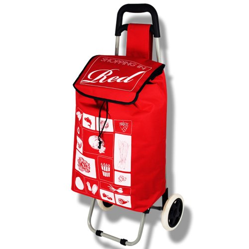 Preisvergleich Produktbild Einkaufstrolley - Trolley - Einkaufsroller - Shoppingtasche mit Farbauswahl (rot)
