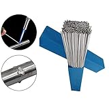 fundente soldadura de aluminio  Ouken 50pcs 1,6/2 mm * 500 mm de Aluminio electrodo de Soldadura con núcleo de fundente de Baja Temperatura de Soldadura de Alambre de Aluminio electrodo (no Hay Flujo) Multi-Herramientas