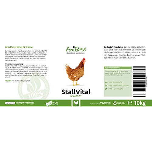 AniForte Stall Vital Granulat 10 kg – versch. Größen – für verbessertes, keimfreies Stallklima- Naturprodukt für Hühner - 2