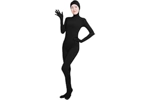 Lifup Unisex Ganzkörperanzug mit Füßen Catsuit Gesicht Offene Unitard Anzug Suit Kostüm