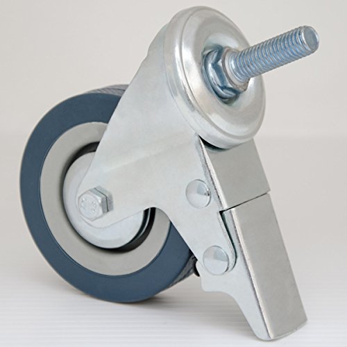 4 Ruedas 75mm pivotantes para muebles con Freno de eyepower | Montaje