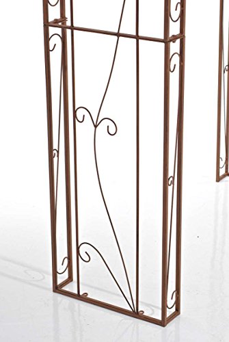 CLP Metall-Rosenbogen SOFIA, Eisen pulverbeschichtet, Höhe ca 240 cm, Breite ca 120 cm, Tiefe ca 45 cm antik braun - 7