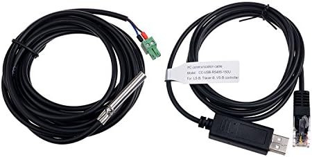 Qaurora Battery Remote Temperature Sensor and USB To RS-485 Converter Used to Monitor Tracer MPPT Solar Charge Controller