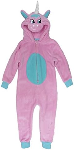 ONEZIE Girls UNICORN Animal All in One Fleece Jumpsuit Pyjamas Night Lounge Wear