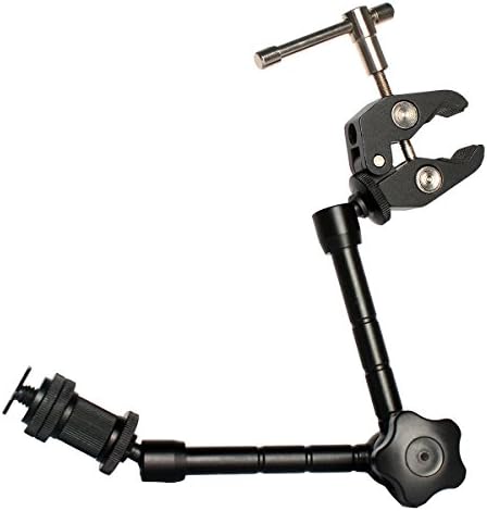 IMORDEN 11" Articulating Magic Friction Arm with A Super Clamp for Hot Shoe Mounts Work with DSLR Camera Rig / LCD Monitor / DV Monitor / LED Lights / Flash Light (11"+super clamp)