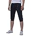 Produktbild ZEZKT-Herren Casual Jogger Hosen - Männer Sommer Sport Fitness Hose Slim Fit Freizeithose Basic Sporthose Knielang Kurze Hose Bermudas Sweat Short (M, Marine)