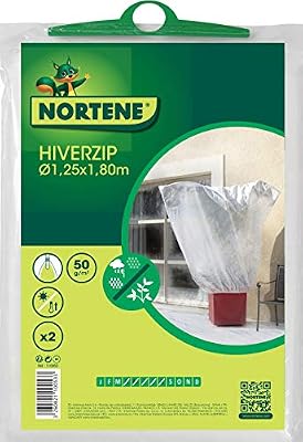 NORTENE HIVERZIP , Lot de 2 housses d'hivernage 2 x 1,80 m Ø 1,25 m