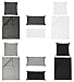 Produktbild Baumwolle Renforce UNI Bettwäsche 2 teilig 155x220 + 80x80 cm mit Reißverschluss in 4 Farben Grau